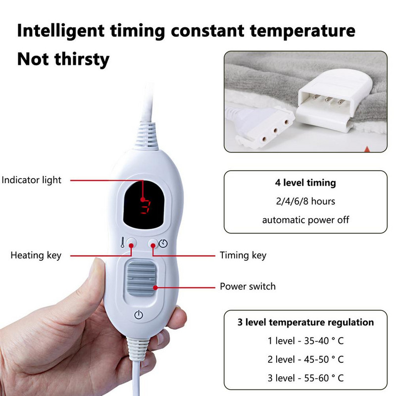 Elektrická deka 110V 220V, ohrievanie auta, flanelová deka, ramená a krk, mobilný vyhrievaný šál, umývateľný, mäkký a pohodlný
