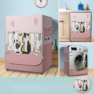 Vízálló mosógép burkolata dobmosó oldalsó nyílás porálló ezüst bevonatú ruhával fényvédő védőhuzat