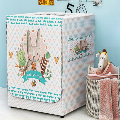 1 ks vodotesný kryt práčky s bočným otváraním, prachotesný strieborný povlak, ochranný kryt proti slnečnému žiareniu