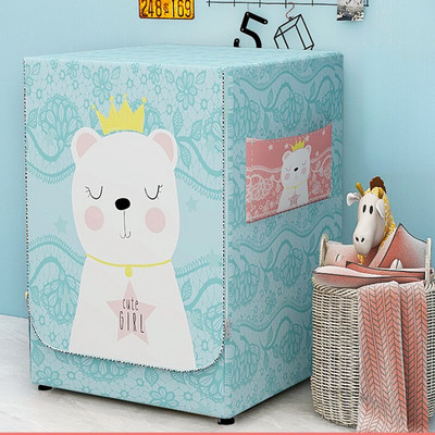 1 ks vodotesný kryt práčky s bočným otváraním, prachotesný strieborný povlak, ochranný kryt proti slnečnému žiareniu