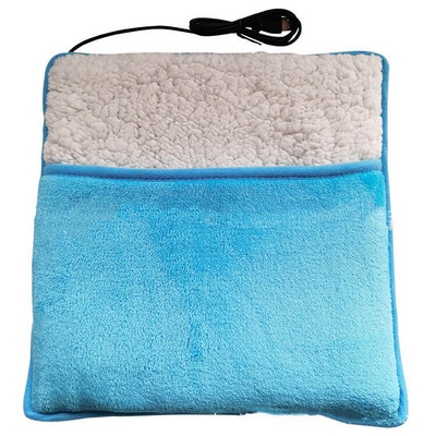 USB električni jastučić za grijanje Tople papuče Zimski grijač za noge Flanel Vanjska termo navlaka za noge Tople zalihe za zimsku grijaću prostirku