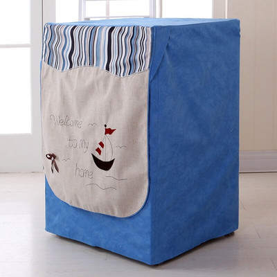 1 ks bavlnený a ľanový nepremokavý kryt na práčku, opaľovací krém, prachotesný kryt na práčku, domáci kreslený bubon