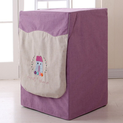 1 ks bavlnený a ľanový nepremokavý kryt na práčku, opaľovací krém, prachotesný kryt na práčku, domáci kreslený bubon