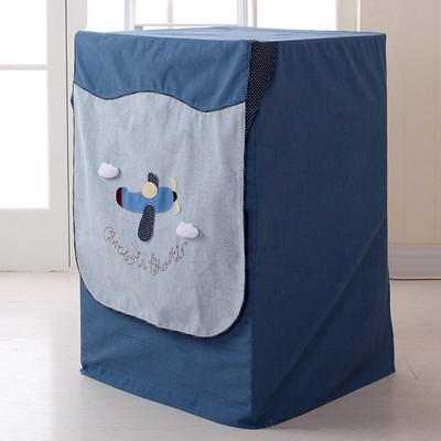 1 ks bavlnený a ľanový nepremokavý kryt na práčku, opaľovací krém, prachotesný kryt na práčku, domáci kreslený bubon