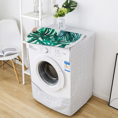 1 PC Sidabrinės dangos dangtelis Atsparus vandeniui ir apsaugos nuo saulės skalbimo mašinos dangtelis Didelio dydžio dangtelis Home Roller dulkėms atsparus dėklas