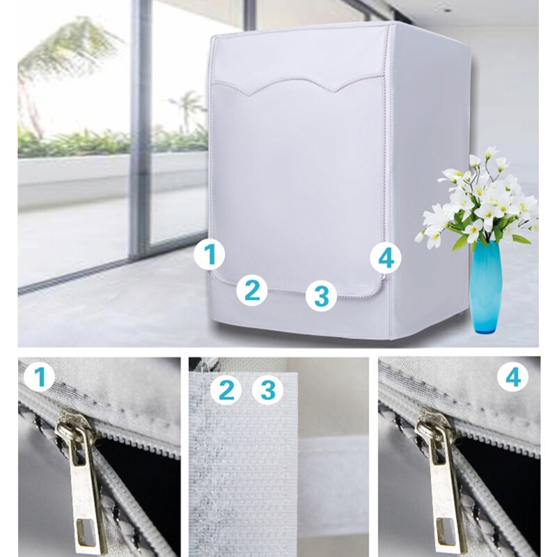 Capac de acoperire argintiu 1 bucată, impermeabil și cu protecție solară, pentru mașină de spălat, husă de dimensiuni mari