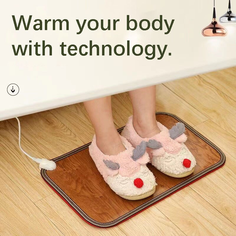 Teplá podlahová rohož Vyhrievacia podložka Vankúš Deka Noha Spálňa Kancelária 2 prevody Powerfrugal Vodotesná zimná obuv bez vyzutia