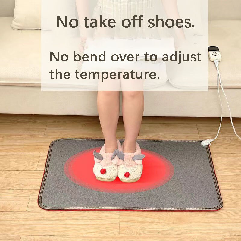 Teplá podlahová rohož Vyhrievacia podložka Vankúš Deka Noha Spálňa Kancelária 2 prevody Powerfrugal Vodotesná zimná obuv bez vyzutia