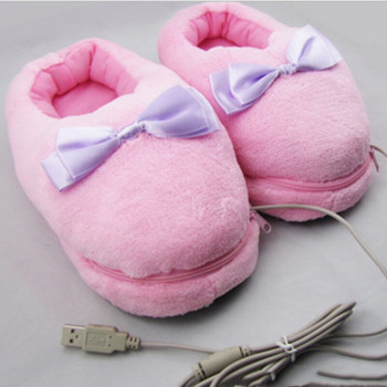 1 ζεύγος μαλακό ηλεκτρικό θερμαντικό μαξιλαράκι Παντόφλα USB ποδιών ζεστά παπούτσια Cute Rabbits χριστουγεννιάτικο δώρο Πρακτικό ασφαλές και αξιόπιστο βελούδινο