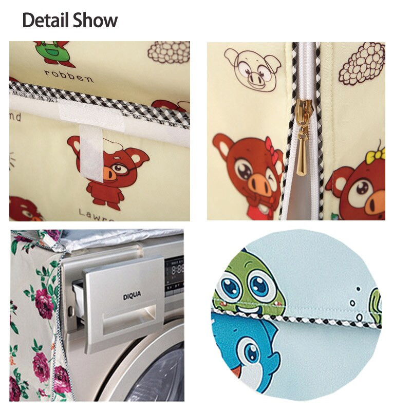 Módny ochranný kryt na práčku, kúpeľňový vodotesný opaľovací krém, práčka so sušičkou a kryt, plne automatický