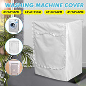 Kryt na práčku S/M/L/XL, vodotesný, Oxfordský kryt na sušičku bielizne s predným plnením, opaľovací krém, strieborný povlak, prachotesný kryt