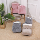 Super mäkké zimné teplé snehové topánky, nabíjateľné cez USB, umývateľné, pohodlné plyšové elektrické vyhrievané topánky, ohrievač nôh, darček pre ženy a mužov