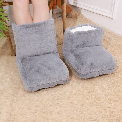 Super mäkké zimné teplé snehové topánky, nabíjateľné cez USB, umývateľné, pohodlné plyšové elektrické vyhrievané topánky, ohrievač nôh, darček pre ženy a mužov
