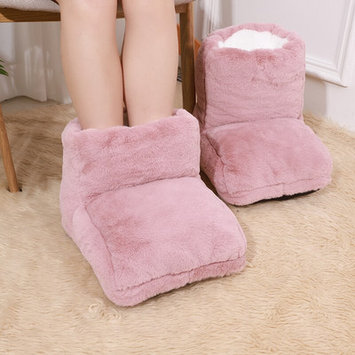 Super mäkké zimné teplé snehové topánky, nabíjateľné cez USB, umývateľné, pohodlné plyšové elektrické vyhrievané topánky, ohrievač nôh, darček pre ženy a mužov