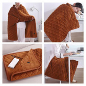 Elektrická hrubšia deka, rýchlo sa ohrievajúca bezdrôtová polyesterová zimná vykurovacia podložka s USB, automatické načasovanie pre chladné počasie