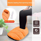 Umývateľný, nepadá, rovnomerne sa zahrieva, elektrický vyhrievaný ohrievač nôh, prenosný, odolný, účinný ohrievač nôh s USB
