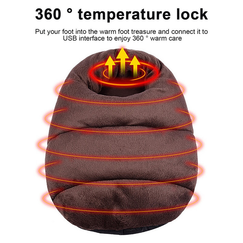 Umývateľný, nepadá, rovnomerne sa zahrieva, elektrický vyhrievaný ohrievač nôh, prenosný, odolný, účinný ohrievač nôh s USB