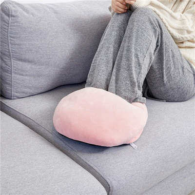 Nadýchaný mäkký jednofarebný ohrievač nôh, zimná teplá vyhrievacia podložka do kancelárie, USB elektrický ohrievač vankúšov, vianočný darček