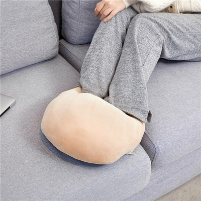 Nadýchaný mäkký jednofarebný ohrievač nôh, zimná teplá vyhrievacia podložka do kancelárie, USB elektrický ohrievač vankúšov, vianočný darček