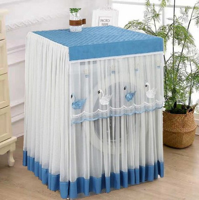 Capac pentru mașină de spălat din dantelă Capac anti-praf turbo tambur nou husă de protecție pentru mașină de spălat husă de protecție solară Decor pentru bunuri de uz casnic