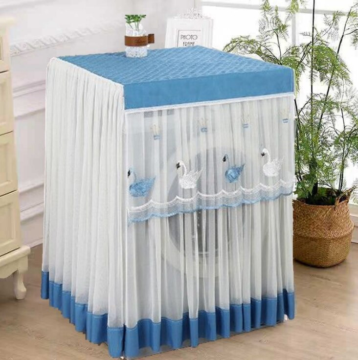 Capac pentru mașină de spălat din dantelă Capac anti-praf turbo tambur nou husă de protecție pentru mașină de spălat husă de protecție solară Decor pentru bunuri de uz casnic