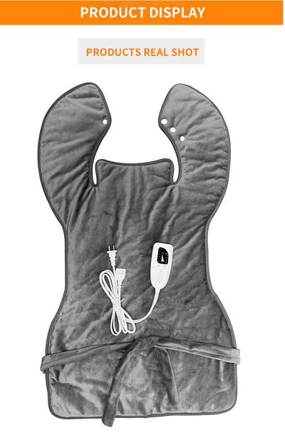 Prenosná elektrická ohrievacia podložka na krk a ramená pre ženy a mužov, vyhrievacia šatka, teplá elektrická deka