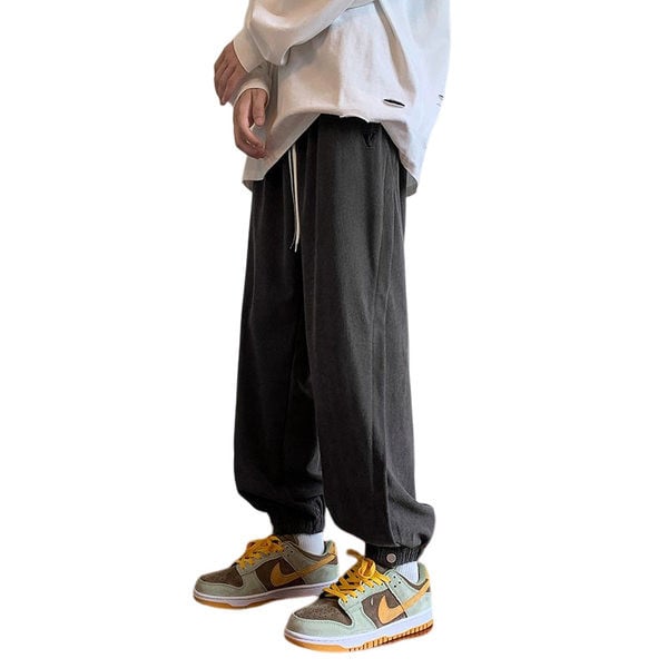 Pantaloni sport barbati cu elastic pe picior