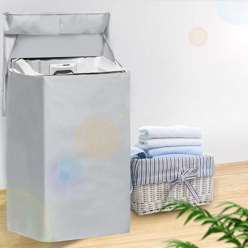 Pulsator Vodotesný kryt na práčku, sušička bielizne, polyesterový opaľovací krém, strieborný povlak, prachotesné puzdro s vrchným plnením