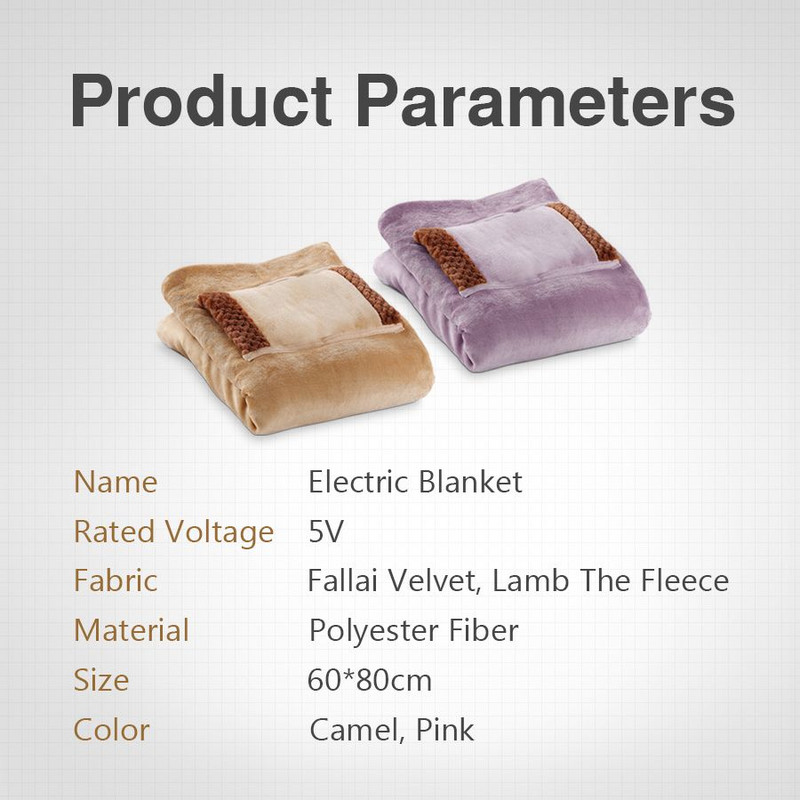 60*80cm USB elektrická deka, mäkká hrubšia ohrievacia podložka, ohrievač postelí, prateľná v práčke, termostat, elektrická vykurovacia podložka pre domácu kanceláriu