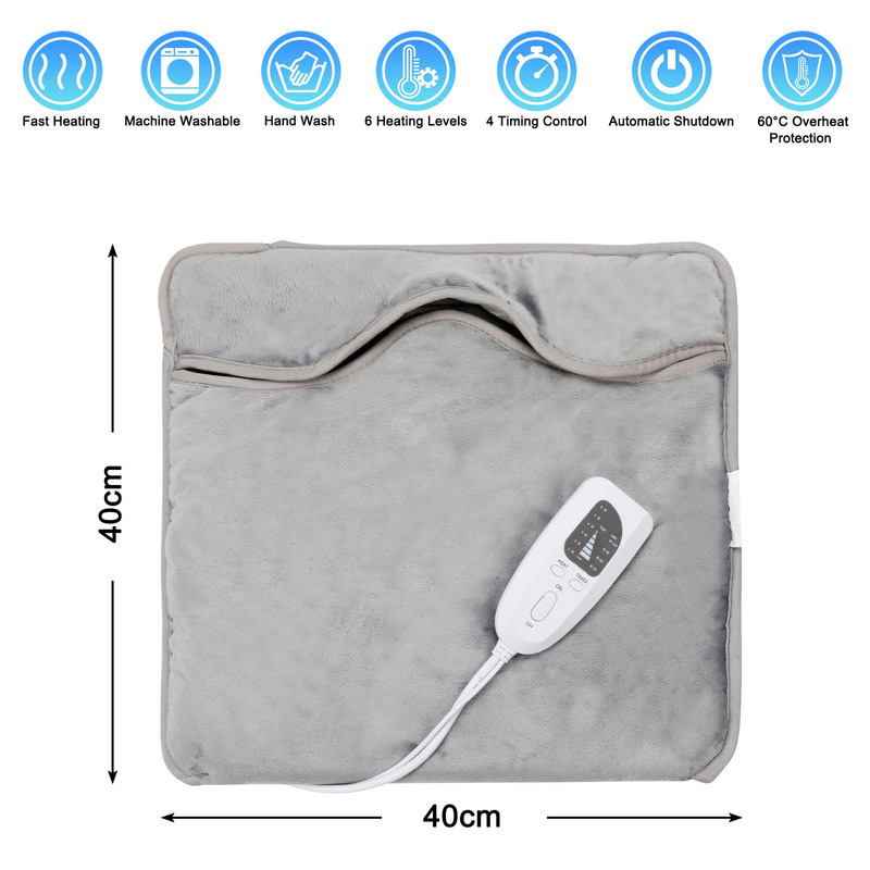 Încălzitor electric pentru picioare, putere de încărcare prin USB, capac moale de flanel, pernuțe de încălzire pentru picioare, 6 niveluri de temperatură, protecție la supraîncălzire