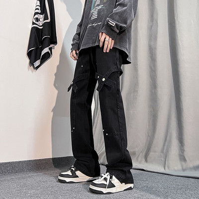 Blugi de bărbați cu picior larg în culori închise și deschise