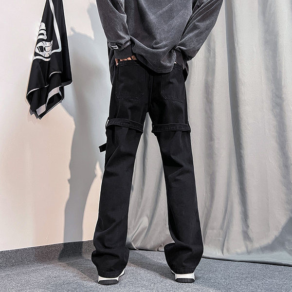 Blugi de bărbați cu picior larg în culori închise și deschise