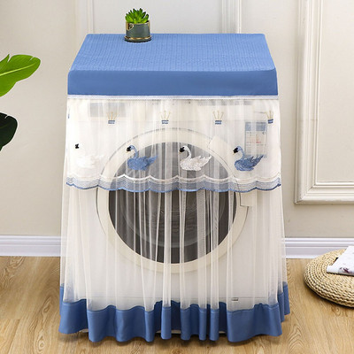 Organizér na úložný priestor do práčky s kresleným vzorom, kryt na prach, veko práčky, vodotesný ochranný kryt na kabát