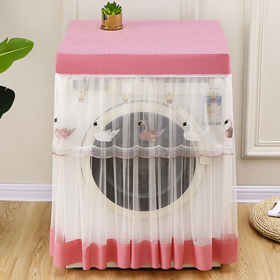 Organizér na úložný priestor do práčky s kresleným vzorom, kryt na prach, veko práčky, vodotesný ochranný kryt na kabát