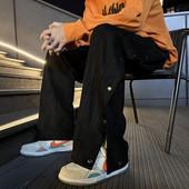 Pantaloni largi pentru bărbați cu nasturi - trei culori