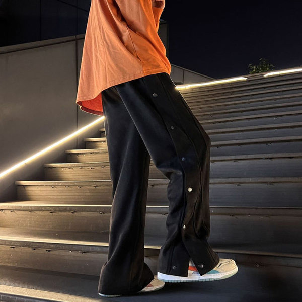 Pantaloni largi pentru bărbați cu nasturi - trei culori