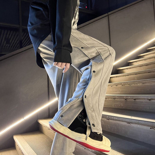 Pantaloni largi pentru bărbați cu nasturi - trei culori