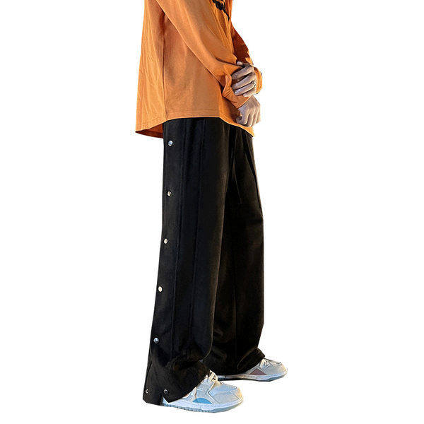 Pantaloni largi pentru bărbați cu nasturi - trei culori