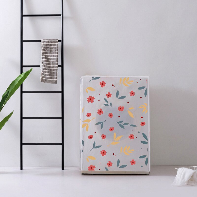 Mosógép porvédő görgős flip mosógép burkolat Virágos geometrikus mosógép porvédő