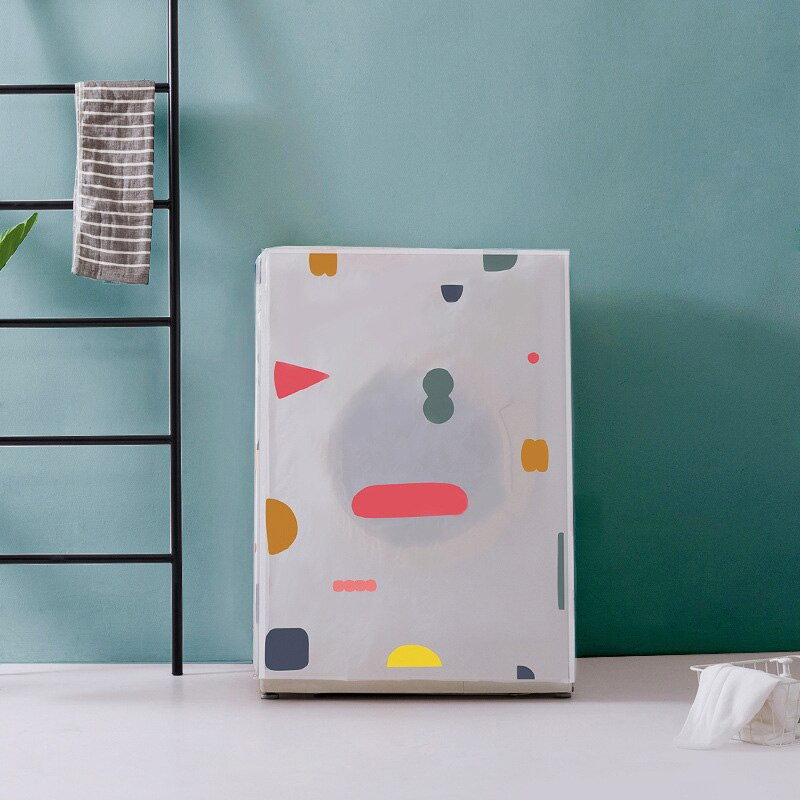 Mosógép porvédő görgős flip mosógép burkolat Virágos geometrikus mosógép porvédő