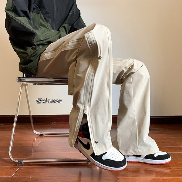 Pantaloni drepti pentru barbati model nou cu fermoar