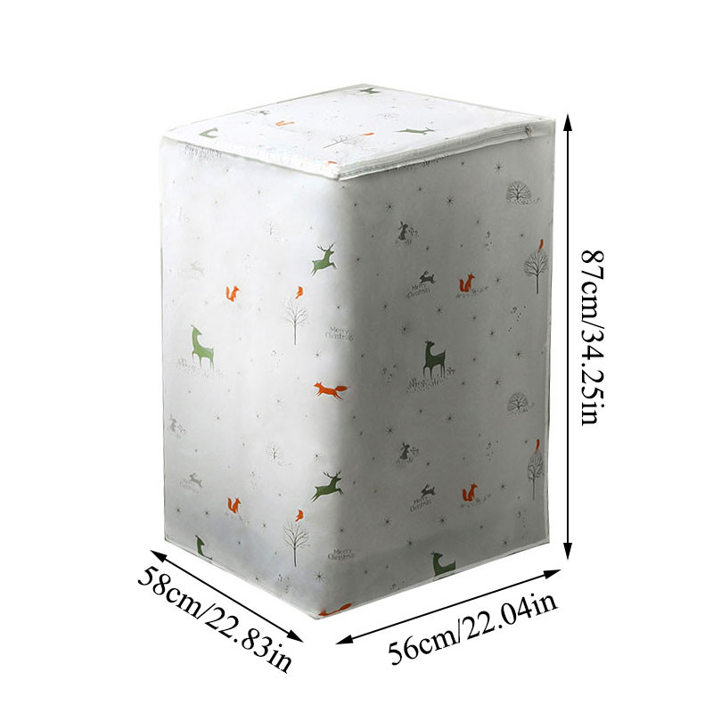 Capac durabil pentru mașină de spălat, economisește spațiu, organizator de desene animate, elan, fulg de zăpadă, imprimare, protecție împotriva prafului, capac de praf impermeabil pentru uz casnic