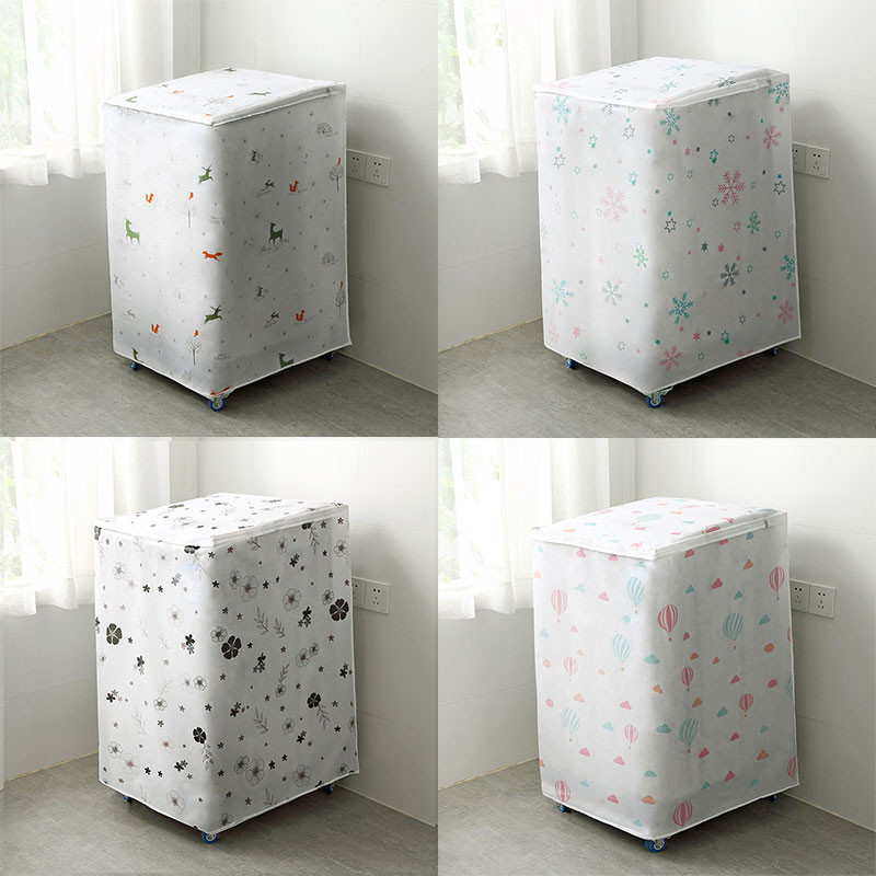 Capac durabil pentru mașină de spălat, economisește spațiu, organizator de desene animate, elan, fulg de zăpadă, imprimare, protecție împotriva prafului, capac de praf impermeabil pentru uz casnic