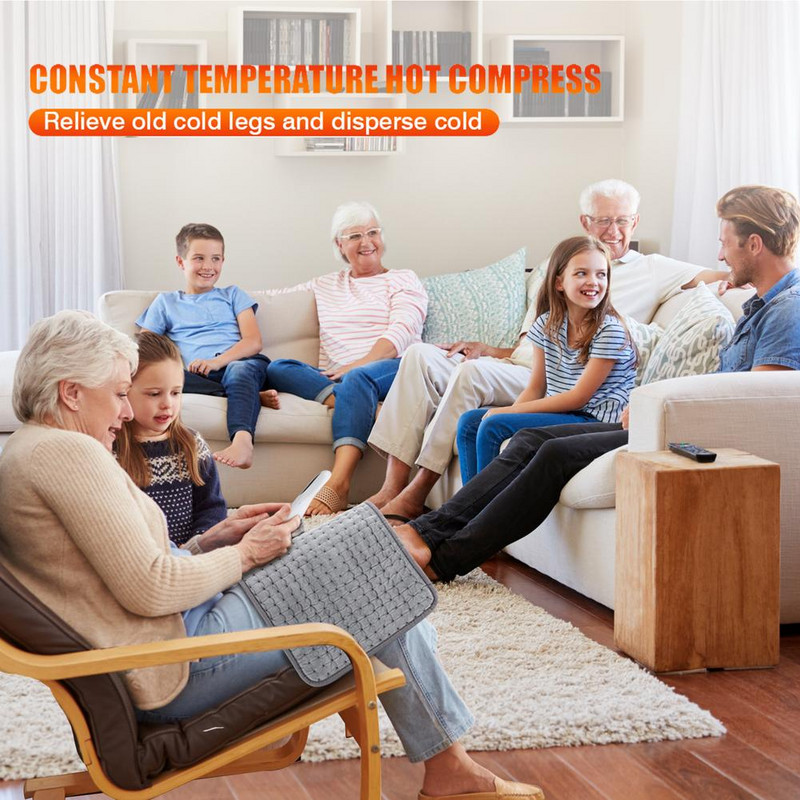 Elektrická vyhrievacia podložka s automatickým vypnutím, 10 teplotných úrovní, super mäkká vyhrievaná deka na chrbát, ramená, krk, brucho