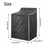 Vízálló mosógép fedél Automata görgős mosó fényvédő porálló burkolat védő szárító Oxford ruha elöl nyitva