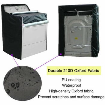 Αδιάβροχο κάλυμμα πλυντηρίου ρούχων Automatic Roller Washer Αντηλιακό κάλυμμα Dustproof Protective Dryer Oxford Πανί Μπροστινό Ανοιχτό