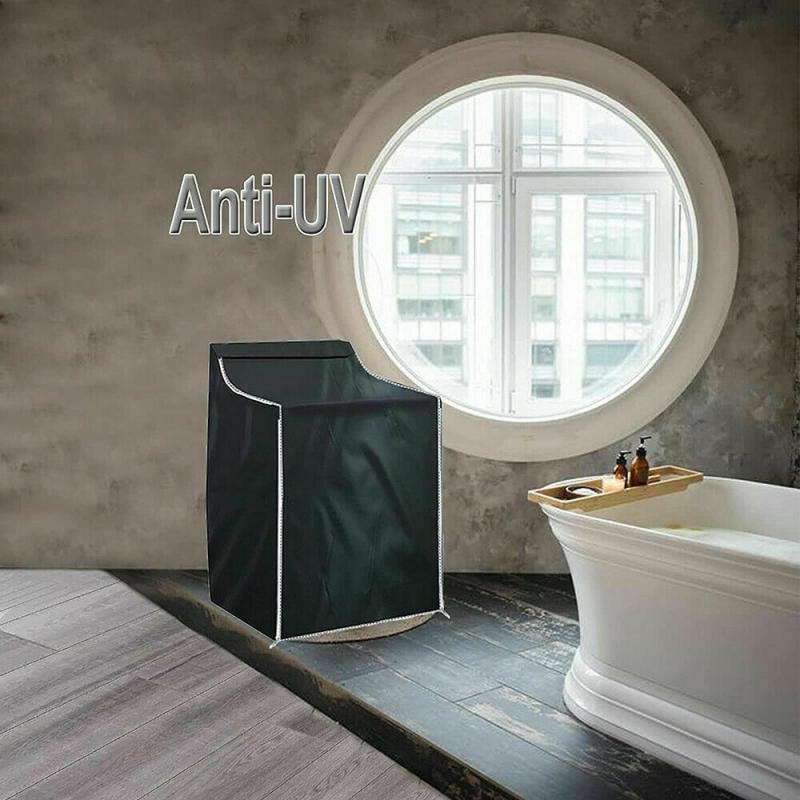 Vízálló mosógép fedél Automata görgős mosó fényvédő porálló burkolat védő szárító Oxford ruha elöl nyitva