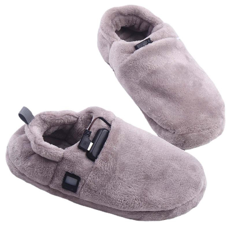 Cizme de zăpadă calde de iarnă super moi, încărcare prin USB, lavabile, confortabile, de pluș, încălzite electric, pantofi încălzit pentru picioare, cadou pentru femei bărbați