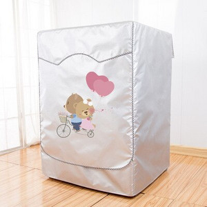 Wasmachine Deksel Waterdicht Cover Volautomatische Drum Oxford Doek Droger Zilver Polyester Stofdicht