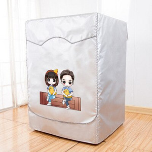 Wasmachine Deksel Waterdicht Cover Volautomatische Drum Oxford Doek Droger Zilver Polyester Stofdicht